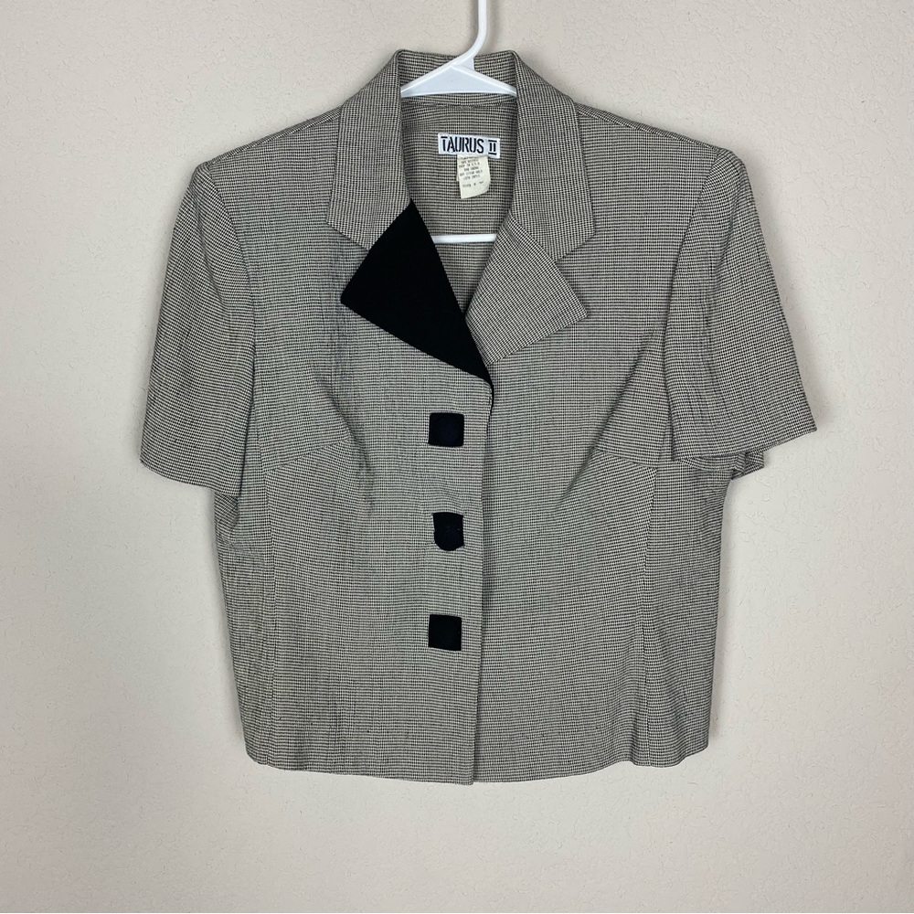 Vintage Taurus ll Boxy Gingham Blazer